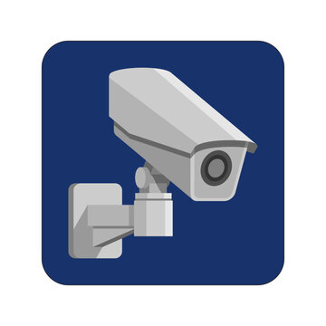 Security Camera Flat Design Icon