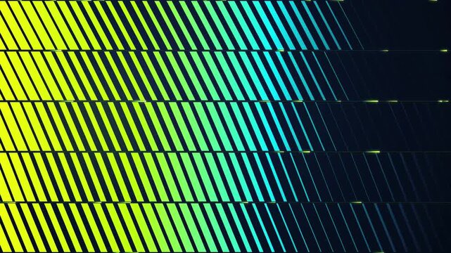 Abstract background with dynamic diagonal stripes transitioning from yellow to blue diagonal lines gradient stripes motion lines geometric pattern dynamic motion