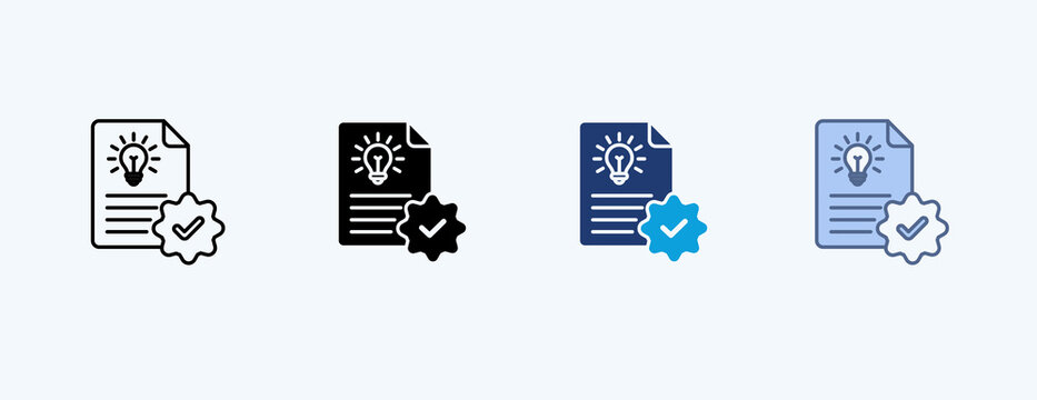 Aproval Multiple Icon Illustration Vector, Contains 