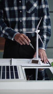 Business create about sustainable energy ideas, net zero green energy