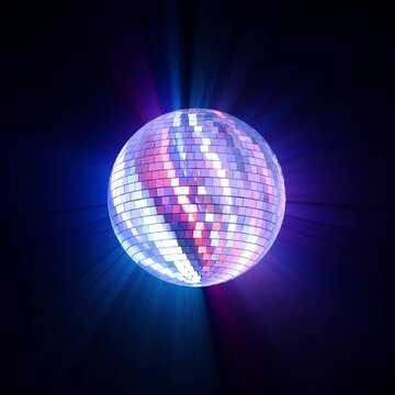 Disco ball, animazione, rendering 3d