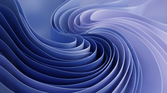 Abstract blue 3d flowing wave shapes background