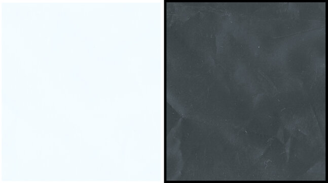 Minimalist split screen background, white and dark grey textured paper surface, clean dual tone contrast layout for graphic design