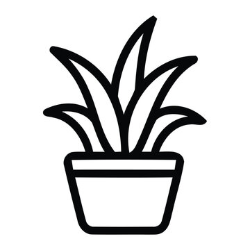 Potted succulent plant icon