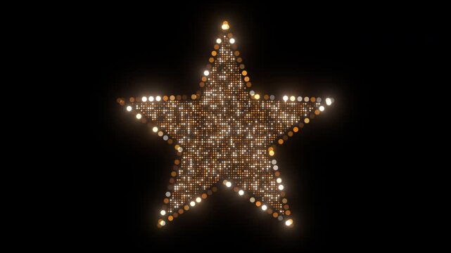 glowing golden star center pattern isolated background