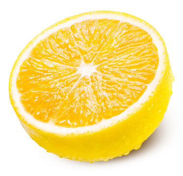 Yellow Orange with leaf isolated on white background, Orange fruit with clipping path, High resolution for beverage marketing, citrus-flavored product branding, and premium food packaging.