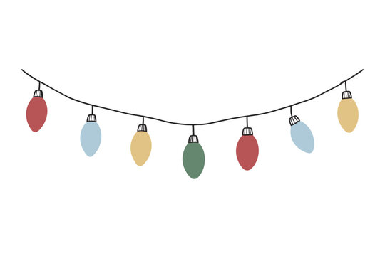 Christmas string lights with large colorful bulbs