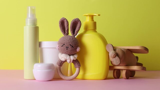 Adorable and delightful Baby Bath Essentials in a cheerful and bright shade 