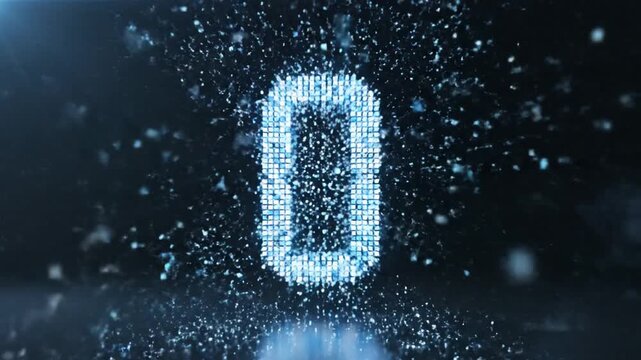 Digital Pixel 3 to 0 Countdown Video