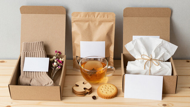 Friendship care package with simple comforting gifts