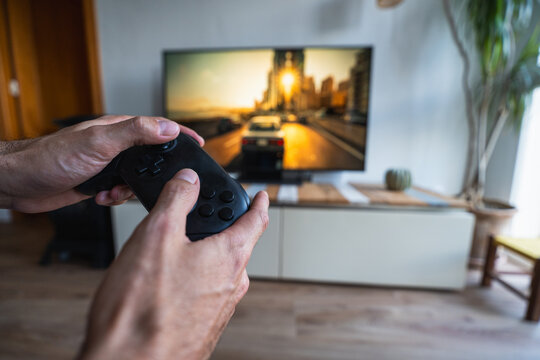 Person playing video game taking sick day from work