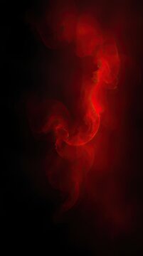 An abstract art scale displays swirling red shapes over a black background highlighting fluid forms that blend seamlessly into each other