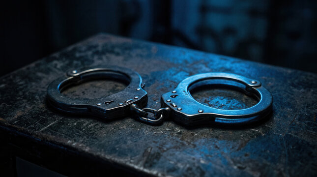 Handcuffs Metal Restraint Law Enforcement Symbol