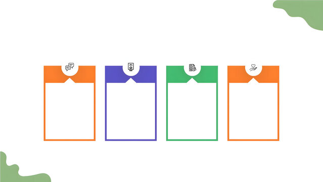 Set of Colorful Blank Paper Labels and Notes Hanging on Clothesline with Clothespins, Vector Illustration for Office, Business, Reminder, Message, Memo and Creative Design Conceptsmm