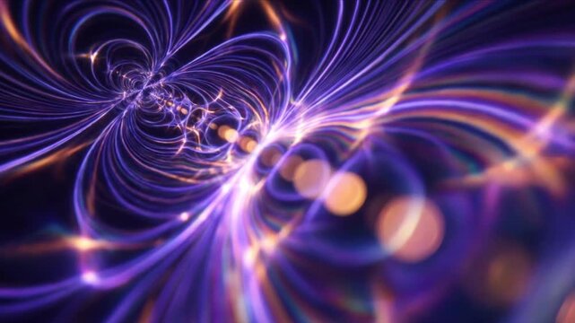 磁気光学開口から量子偏光場へと迫る幾何学的干渉の科学CG背景