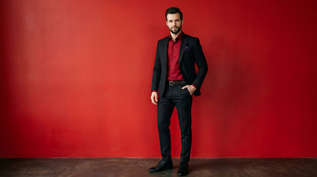 Business professional standing confidently in formal attire.