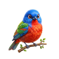 Fototapeta premium Colorful tropical bird isolated on white background