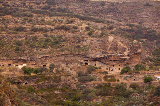 Paisaje de Risco Ca&iacute;do en la isla de Gran Canaria, Espa&ntilde;a