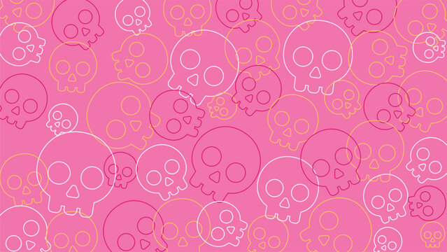 Minimal pattern background with skull for modern design.