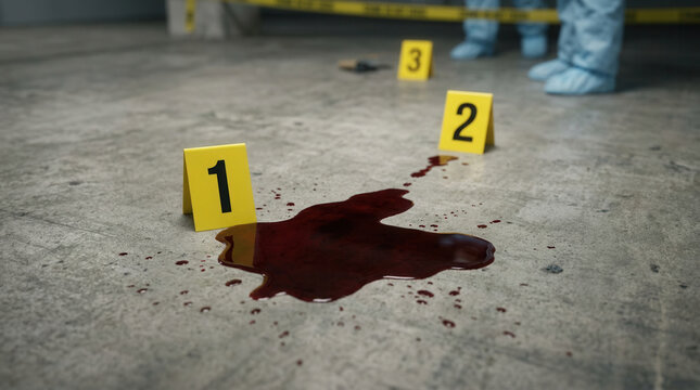 Forensic Investigation Crime Scene Blood Evidence Markers