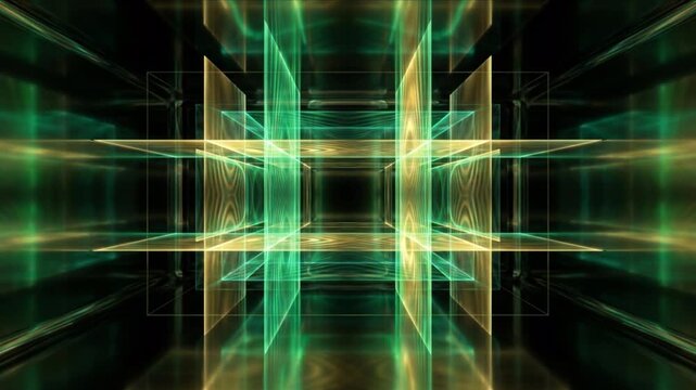 スマートグラスのチップからホログラム投影が展開する暗視野科学背景