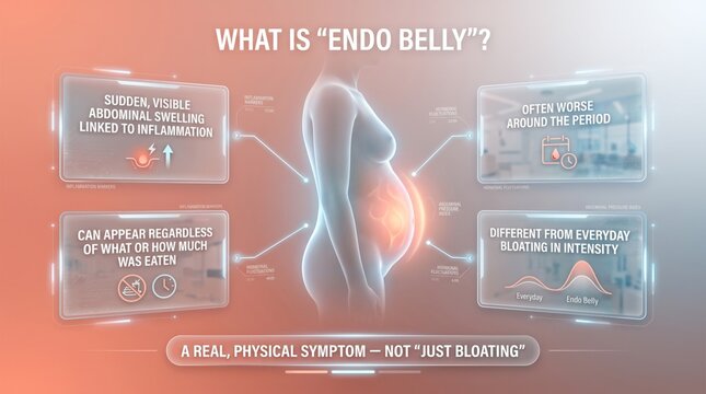 What is endo belly bloating explained infographic