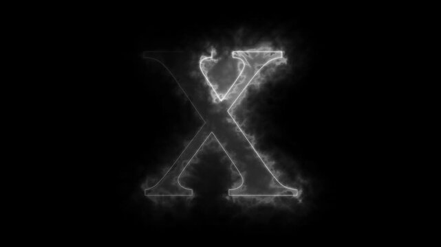 Futuristic Neon Letter X Symbol Animation with Glowing Light Effect.