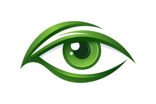 Green eye vision logo symbolizing nature and ecology