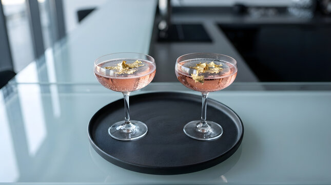 Cocktail tray ros displayed connected in digital studio clean