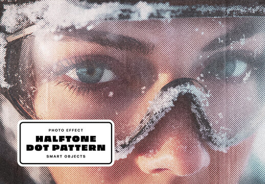 Halftone Dot Pattern Photo Effect For Poster And Social Media Design