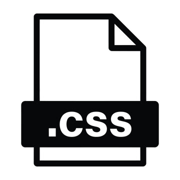 Cascading Style Sheet file icon with document symbol on white background