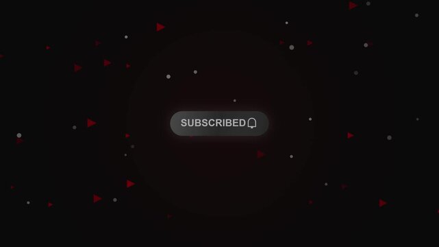 Sleek dark mode subscribed button animation for youtube video marketing and social media