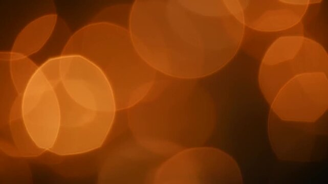 Overlapping Bokeh Circles Creating Warm Golden Abstract Lights And Soft Blurry Background Effects For Festive Holiday And Magical Celebration Designs