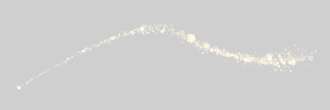 Golden glitter circle frame with glowing light effect, abstract vector design