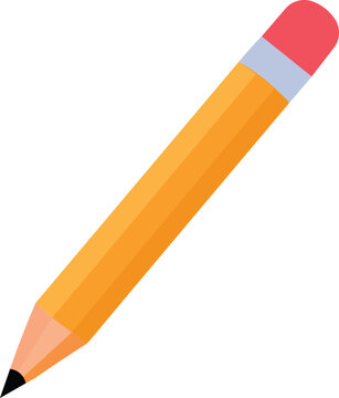 Yellow Pencil Vector Illustration for Writing, Drawing, Education, School and Creative Design