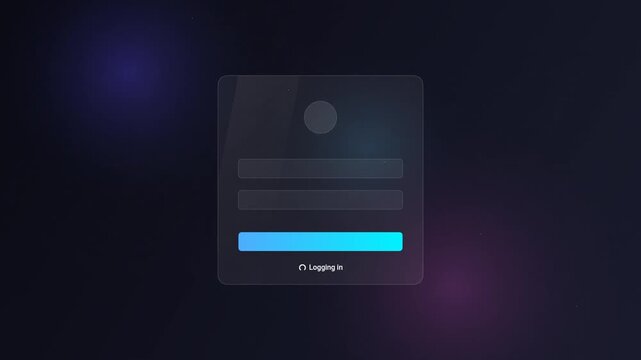 Minimalist Glassmorphism Login Form UI Animation
