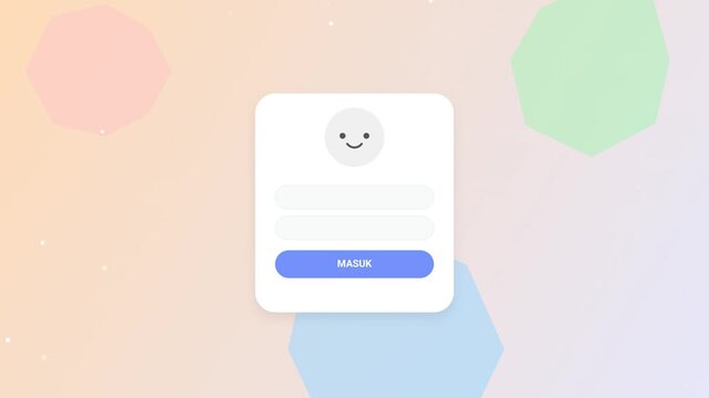 Playful Pastel Login Form Animation with Bouncing Effect