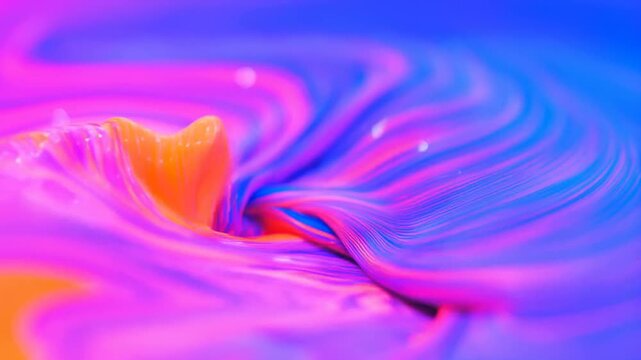 Chromatic Symphony Abstract Colorful Paint Swirls Flowing in Vibrant Blue And Orange Hues Representing Dynamic Fluid Art And Creative Design Aesthetics