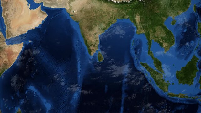 Cinematic 3D Earth Globe Orbital Zoom into Sri Lanka Borders