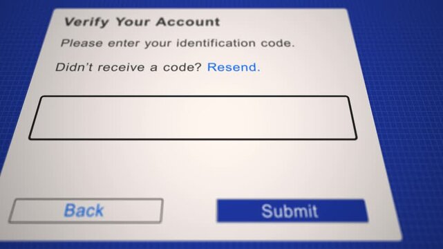 A 2-Way Verification Code Dialog Box for a Computer or App