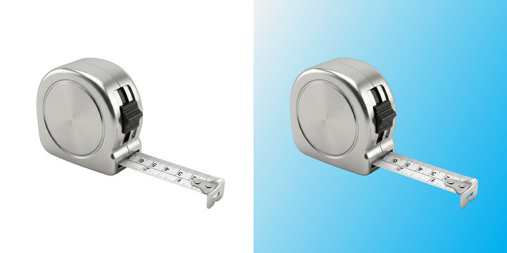 Measuring tape chrome construction tool for accurate length and distance