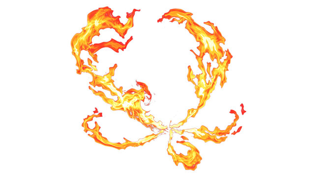 Fireball Flame Element Isolated on Transparent Background PNG Element