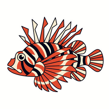 vector illustration of an abstract fish