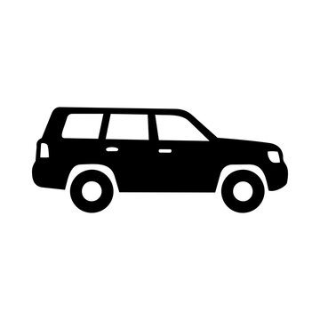 Suv Car Silhouette Vector Icon