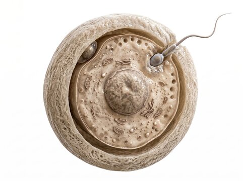 Human Ovary and Fallopian Tube with Oocyte Near Ovary