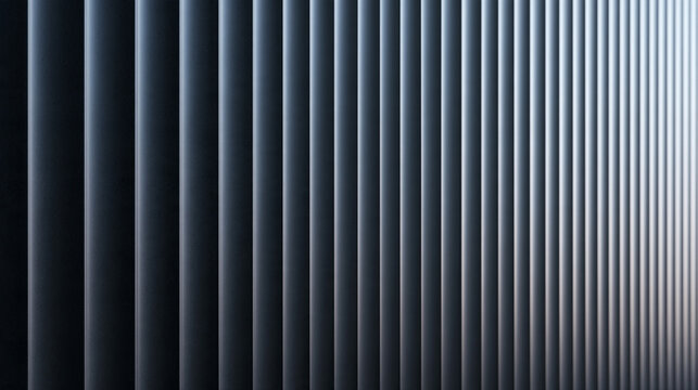 Modern Architectural Facade with Repeating Vertical Metal Louvers