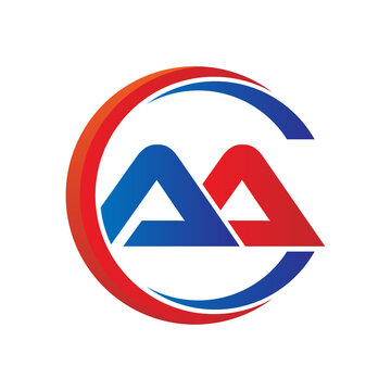 ts logo Png modern initial swoosh circle blue and red