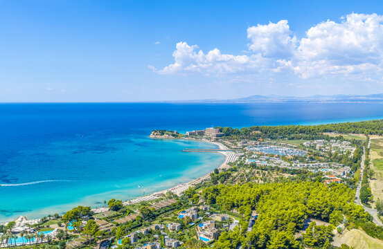 Aerial Coastal View of Kassandra Peninsula, Halkidiki, Greece