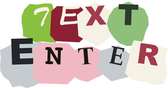 Colorful text enter button with gradient background