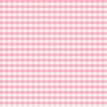 Pastel Pink Gingham Checkered Pattern Background
